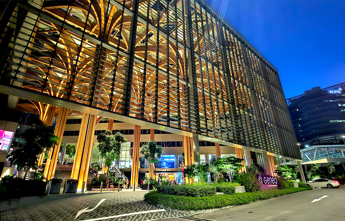 Exterior of a modern sustainable building