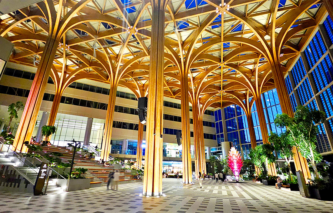 Interior of a eco-friendly sustainable hub